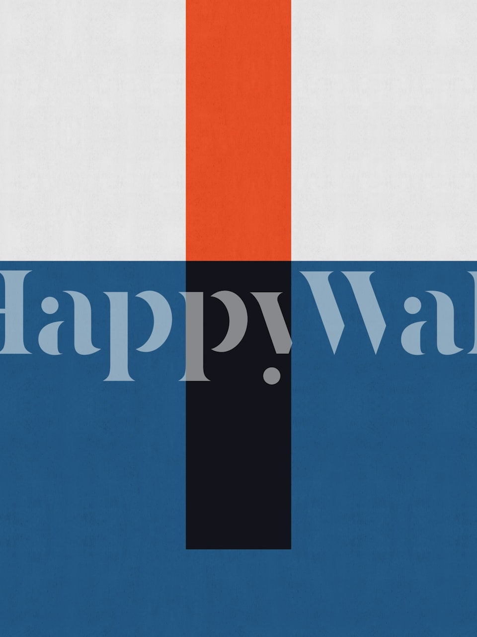 Blue and red wallpaper in a room