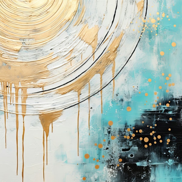 ABSTRACT ART Melting sun