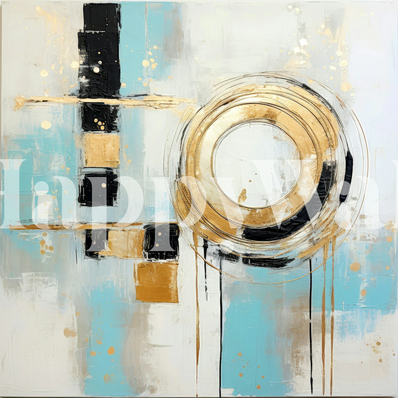 Papel De Parede Abstract Art Em Um Quarto Estiloso