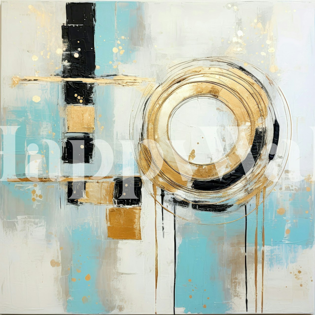 Tapeta Abstract Art W Stylowym Pokoju