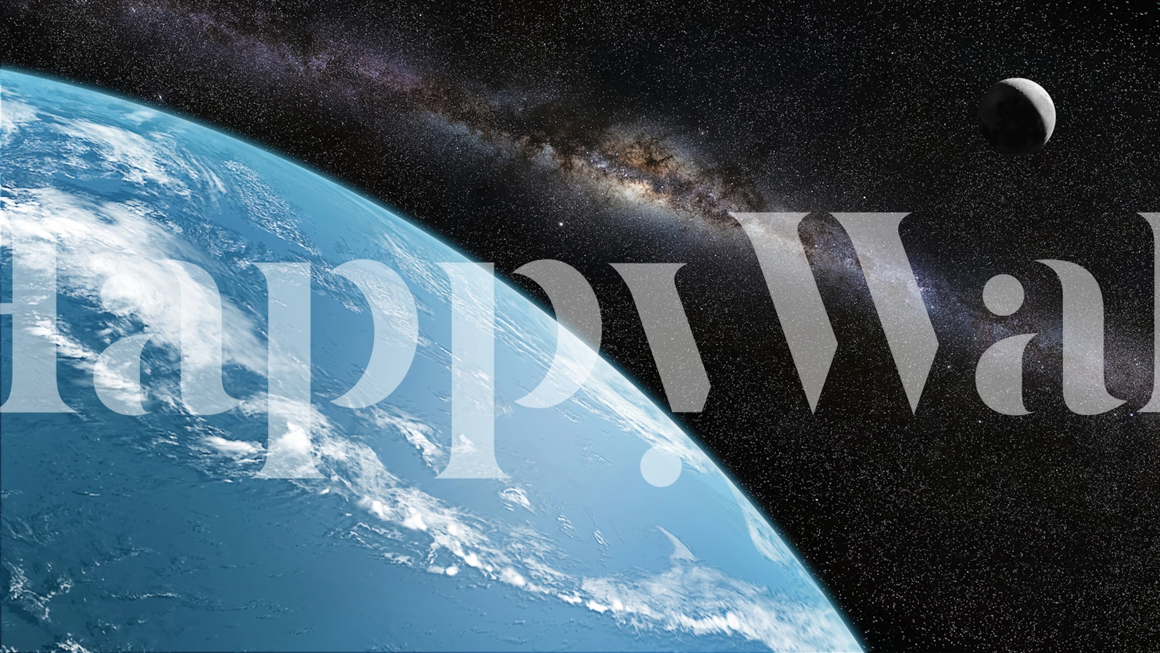 The Orbit wallpaper displayed in a room