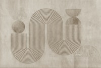 Dynamic Balance Modern Art Beige wallpaper