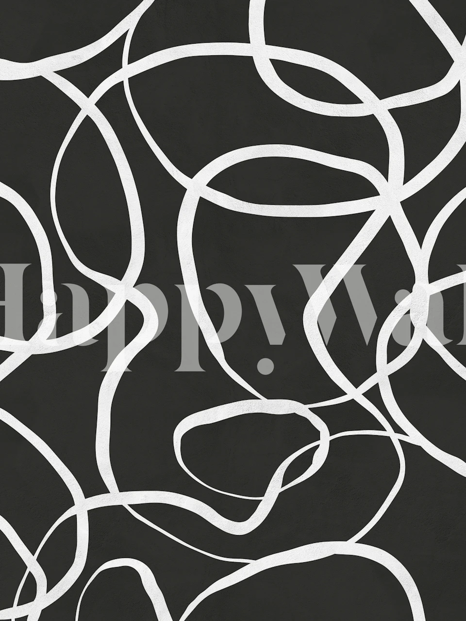 Expressive lines tapet i et moderne rum