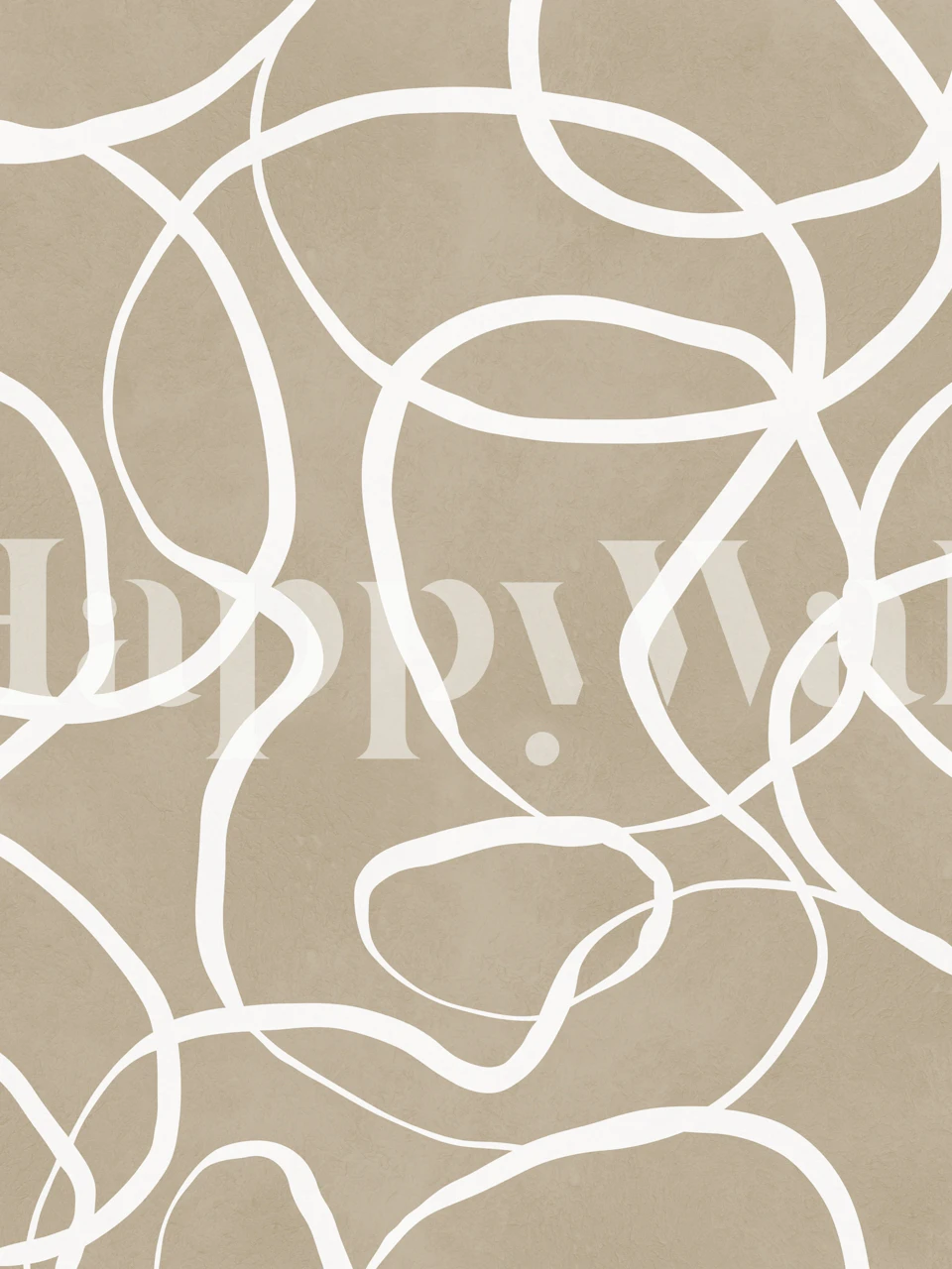 Papier peint Expressive lines affiché dans une pièce