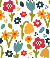 Playful Meadow Bright tapete