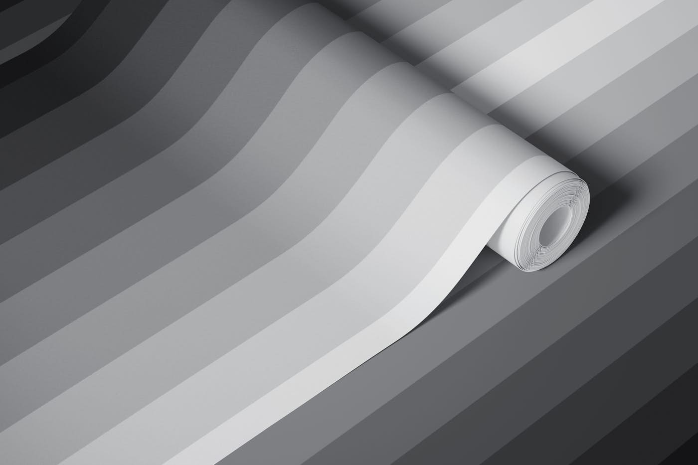 Gradient Stripes Black wallpaper roll