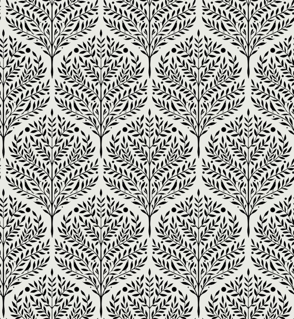 Black and white forest pattern