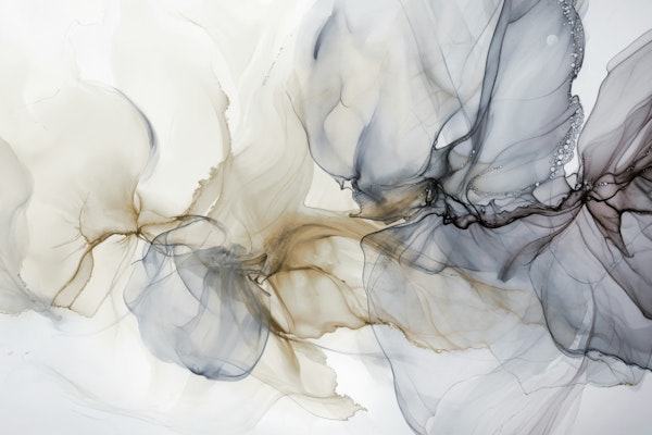 Slow Motion Floating Ink Grey Blue Beige