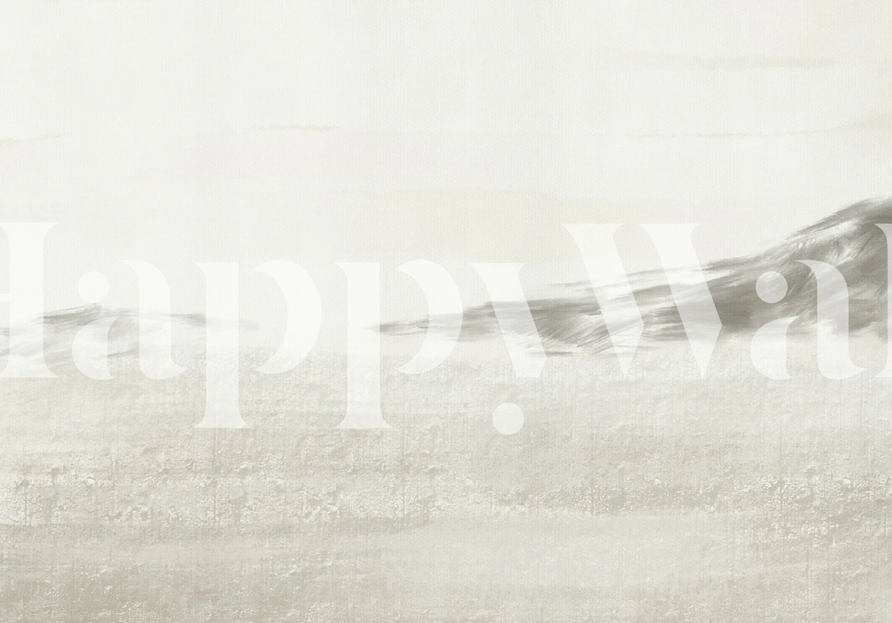 Minimal Modern Abstract landscape wallpaper in a room