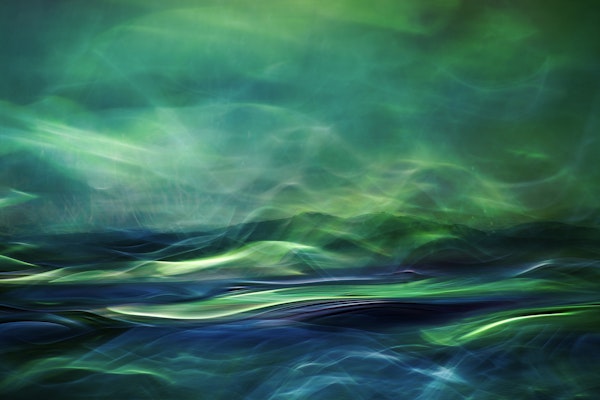 Abstract northern lights