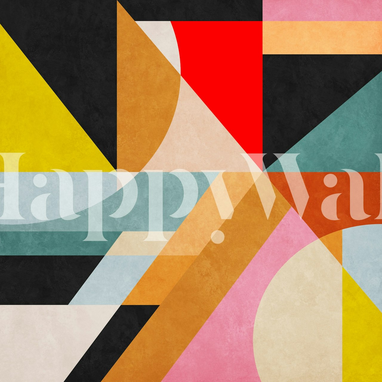 Colorful geometric shapes in various tones wallpaper