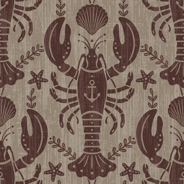 Rustic Lobster with Anchor 3 - Large