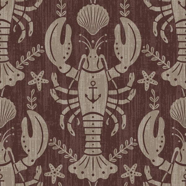 Rustic Lobster with Anchor 2 - Large