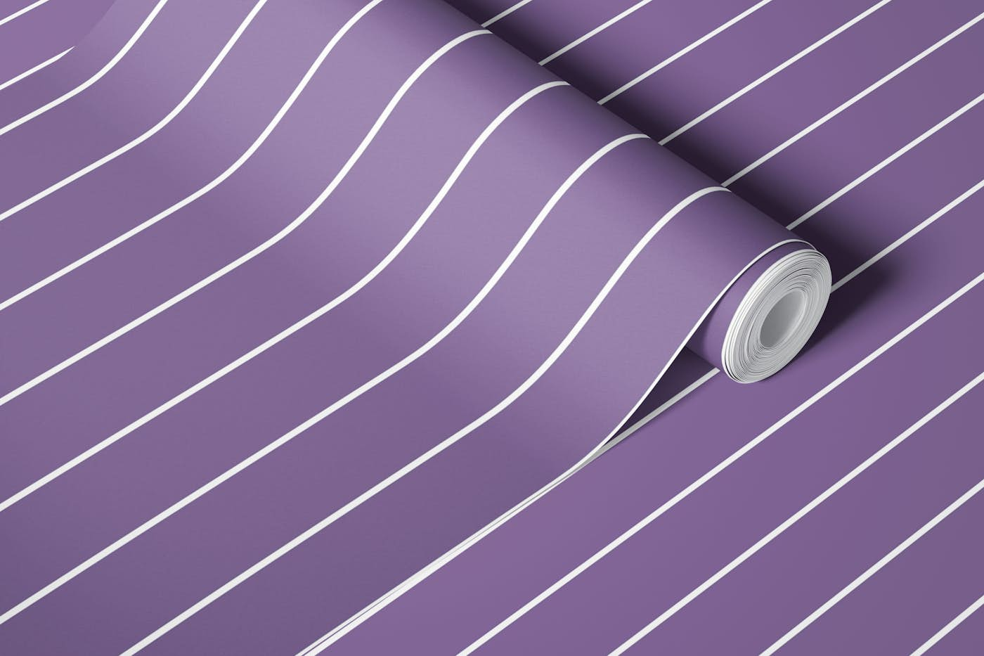 Blueberry Ice Cream Pinstripes wallpaper roll