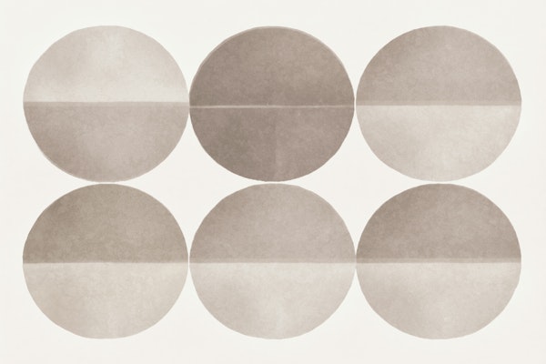 Simple Symmetry Circles Beige