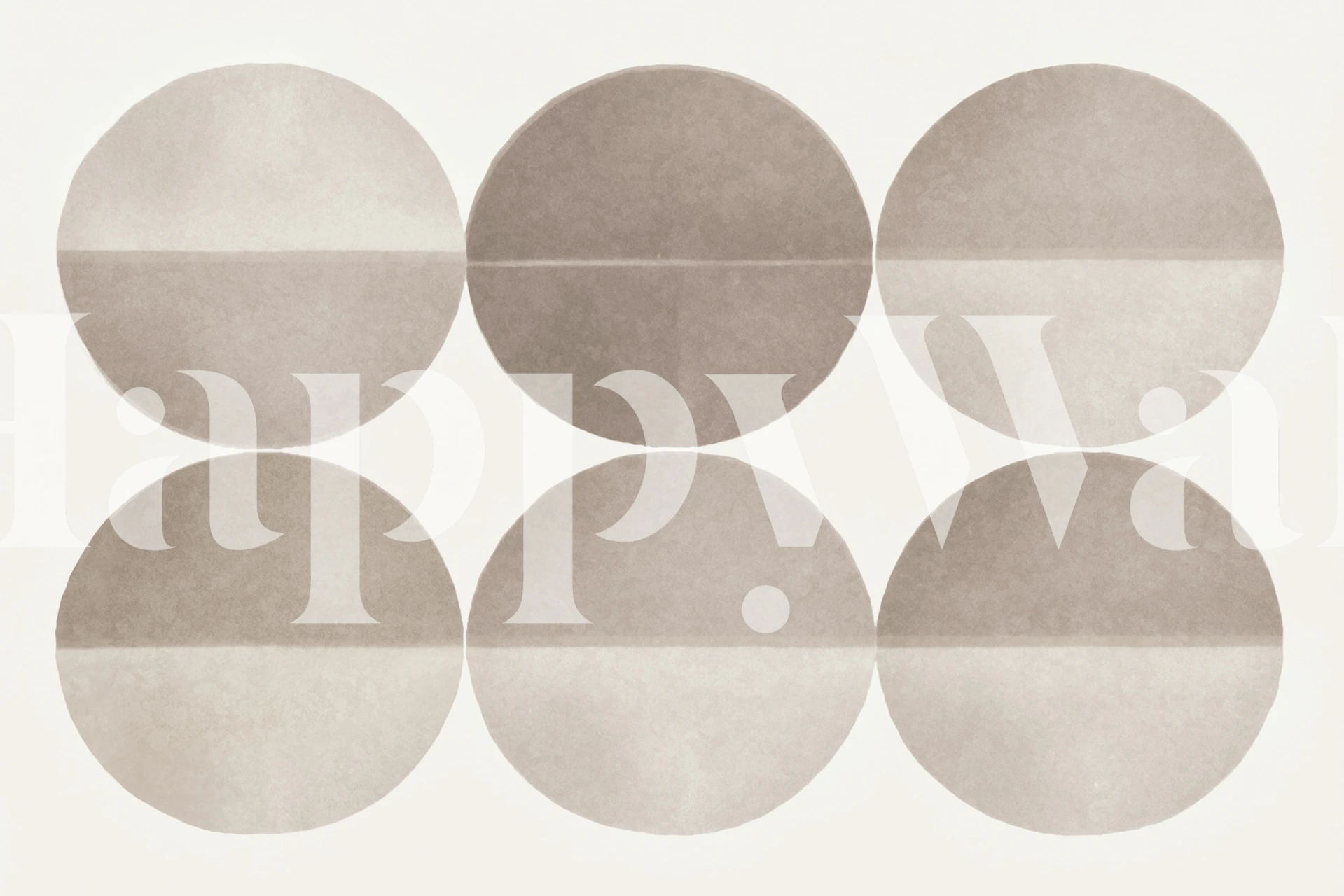 Beige circle pattern on a simple light background wallpaper