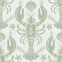 Sage Green Lobster with Anchor 2 - Large tapete