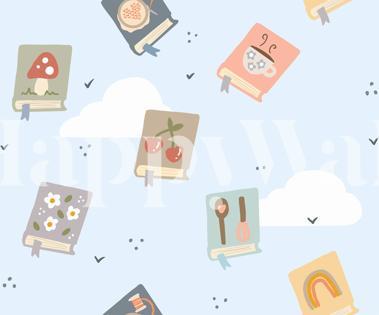 Bookworm Wallpaper | Happywall