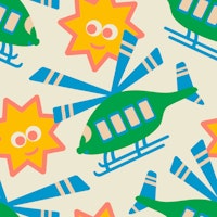 WHIRLYGIGS Cute Kids Helicopters Sun Brights behang