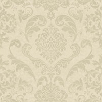 Vintage Victorian Damask Pattern Warm Beige papiers peint