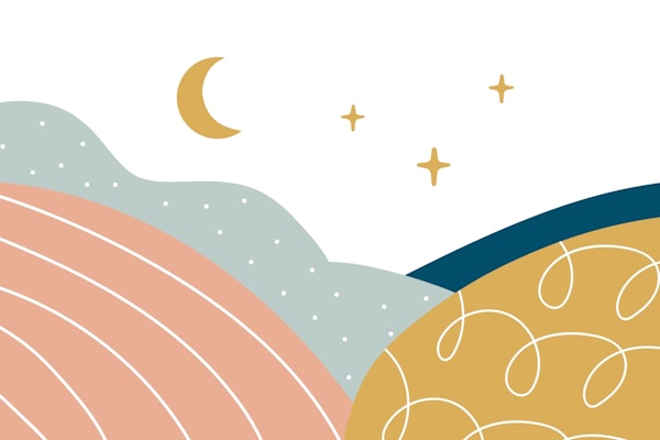 Colorful Abstract Boho Landscape