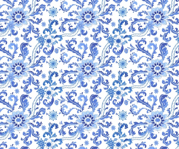 Blue Chinoiserie Peonies