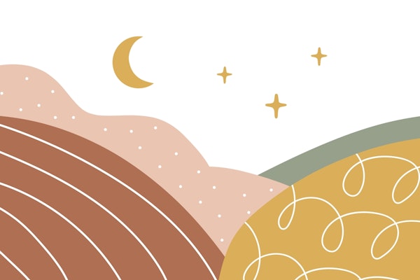 Magical Boho Abstract Landscape