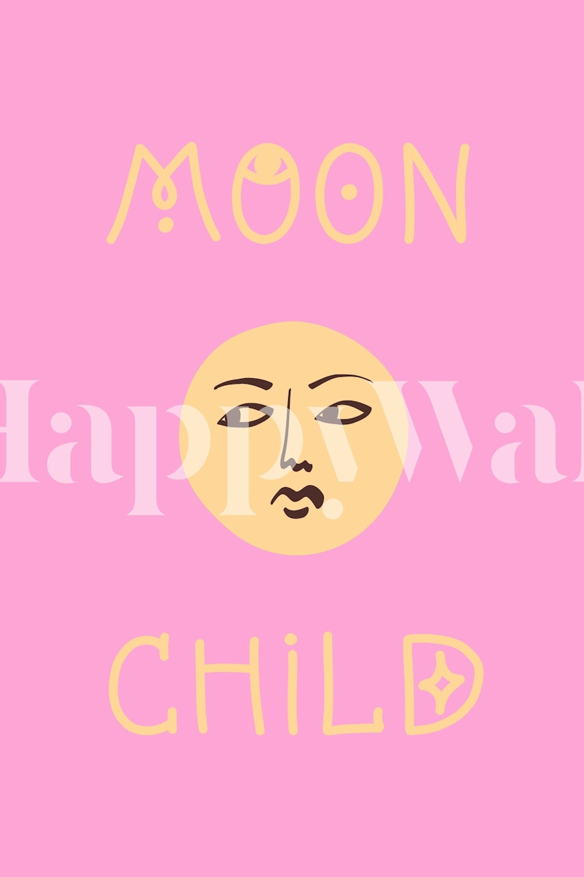 Pink Moon Child tapet i et rumindretning
