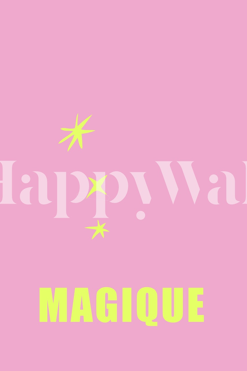 Magique Stars Neon Yellow and Pink σε ένα δωμάτιο
