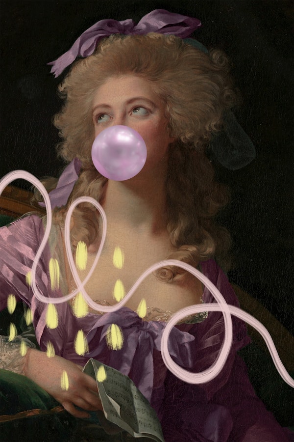 Bubble-Gum Lady Pink Yellow