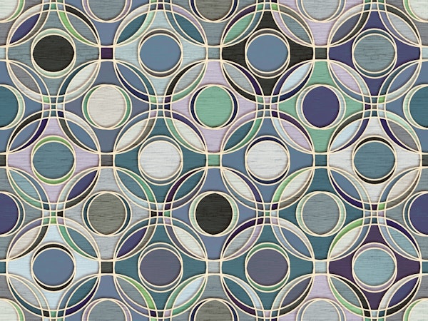 Circle Abstract in Calm Cool Colors