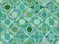 Geometric Circle Abstract in Quiet Greens wallpaper