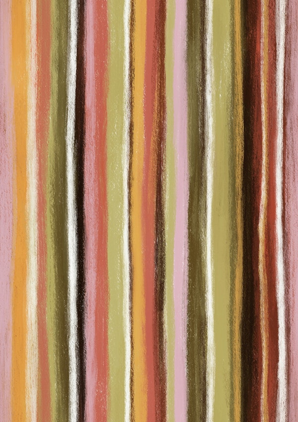 Boho Sunset Textured Linen Stripes