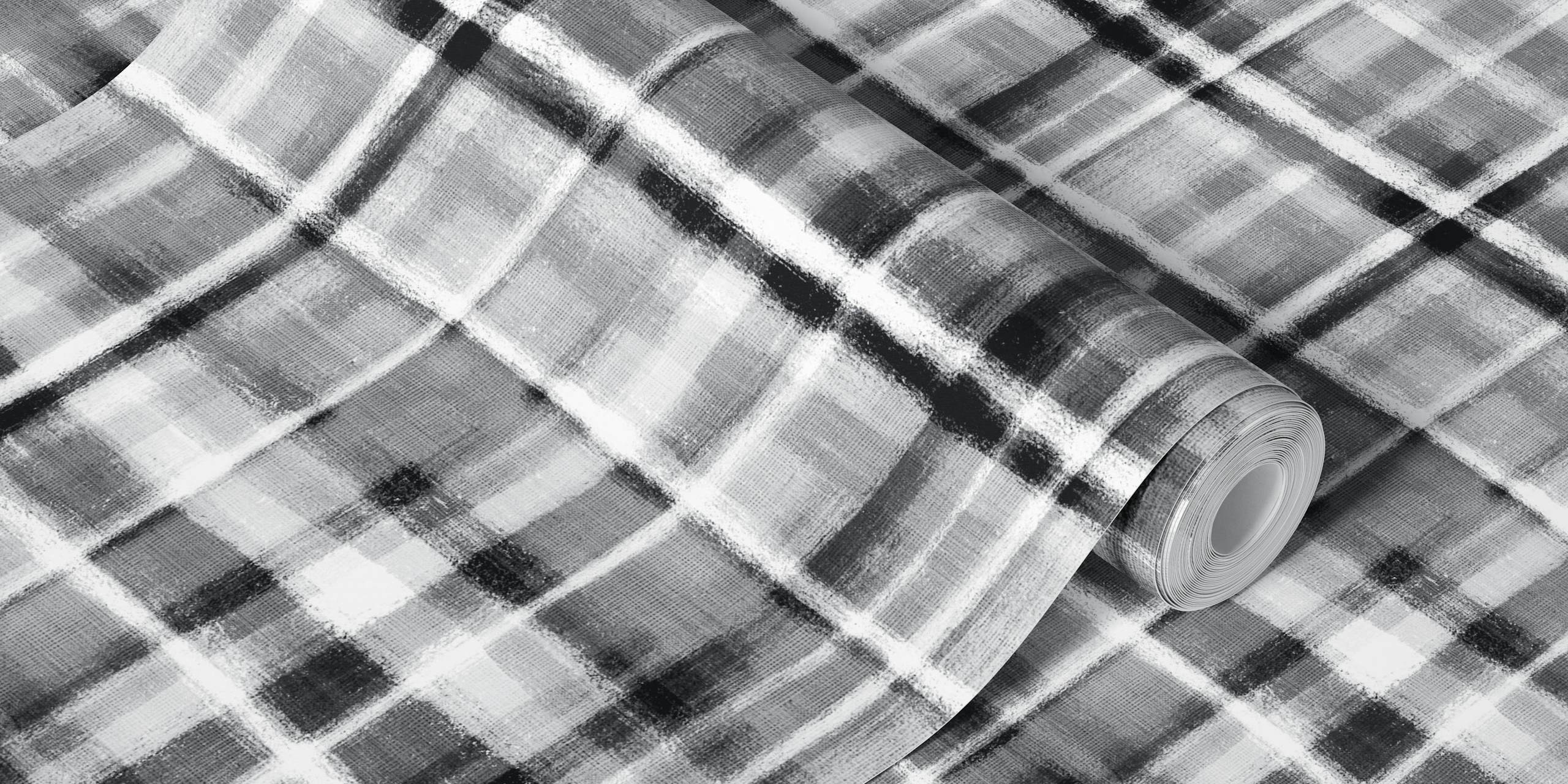 Monochrome black and white plaid pozadina u sobi