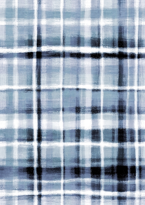 Moody Indigo Blue Rustic Plaid Wallpaper