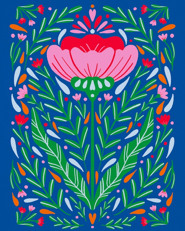 Bold Symmetrical Floral
