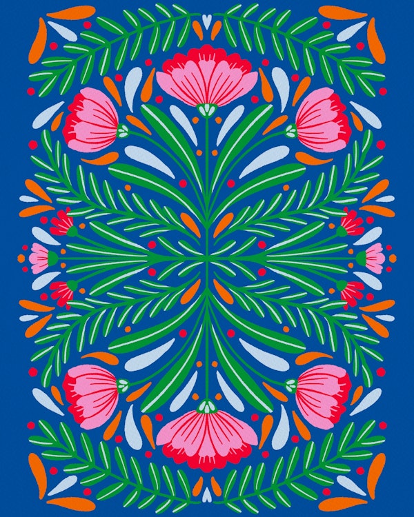 Bold Symmetrical Flowers