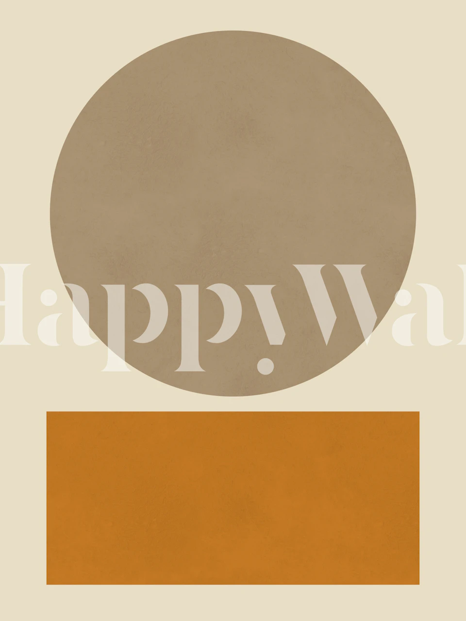 Minimalism with circle design wallpaper in room