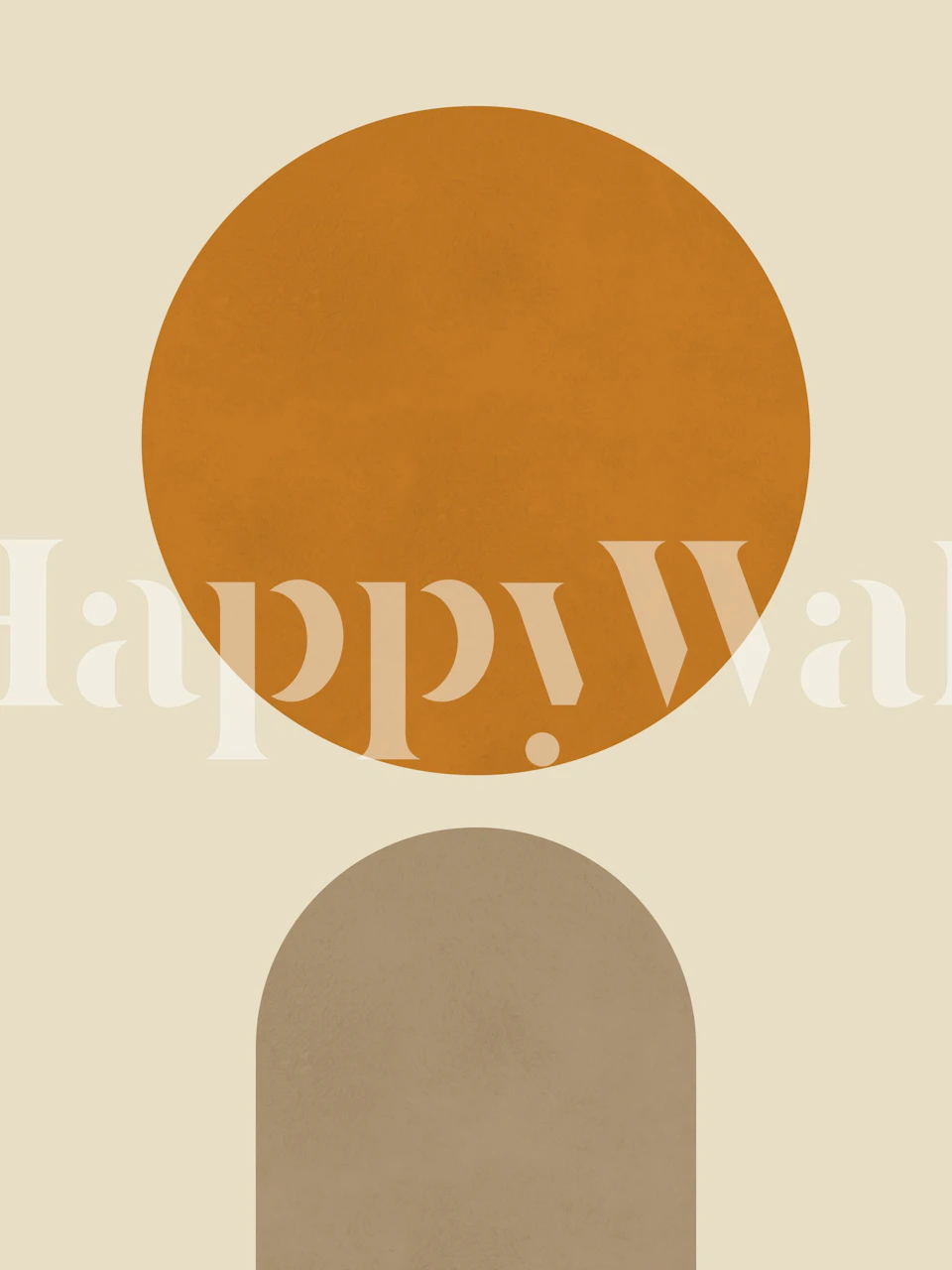 Minimalist wallpaper with orange circle design