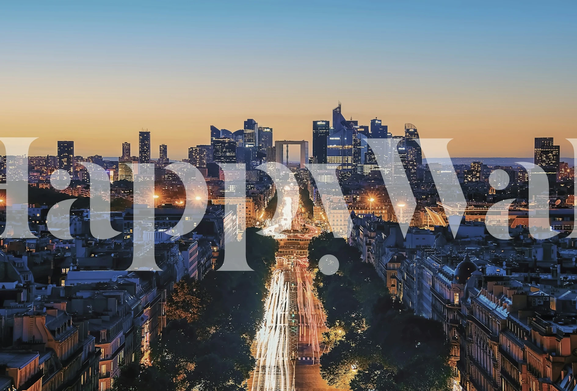 Wallpaper Sunset in La Defense