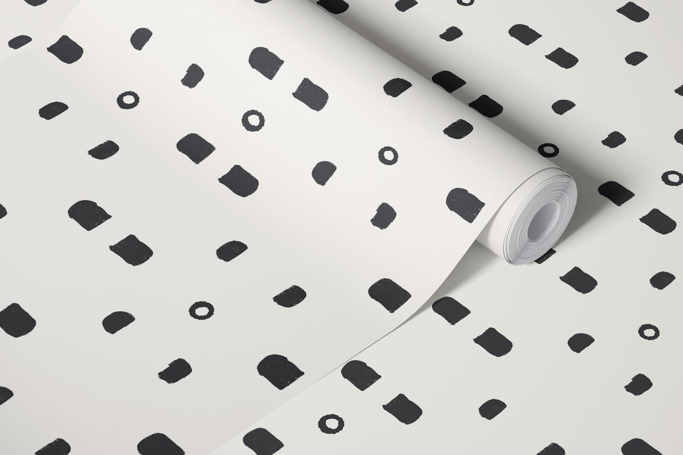 Unfinished Dots White wallpaper roll