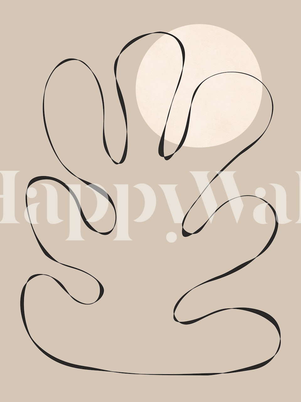 Organic floral tapetdesign i rominnredning