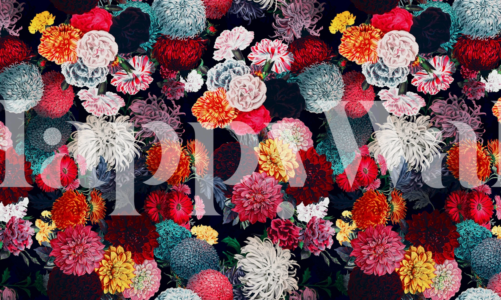 Vibrant Wildflowers III wallpaper in a room