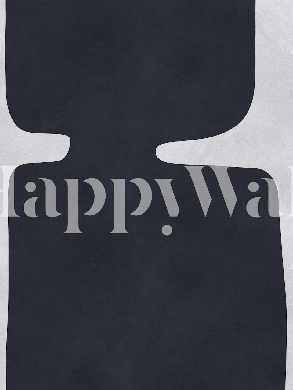 Black and white shapes tapet vist i et rom