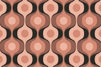 Warm Retro Abstract Geo Waves tapet