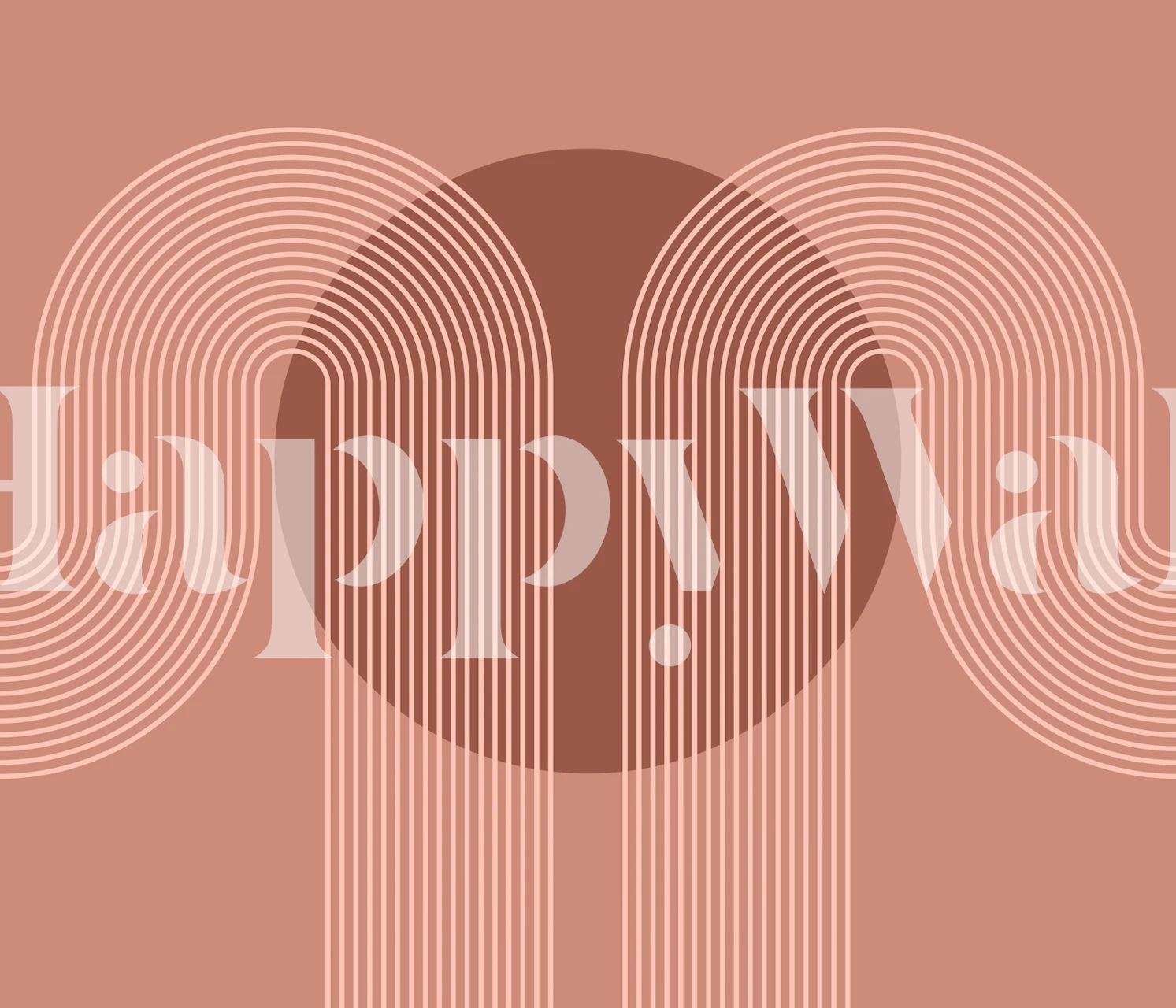 Warm Funky Waves tapet i rumindretning