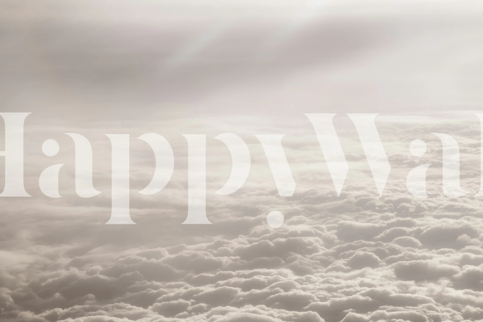 Traumhafte Wolkentapete in einem modernen Raum