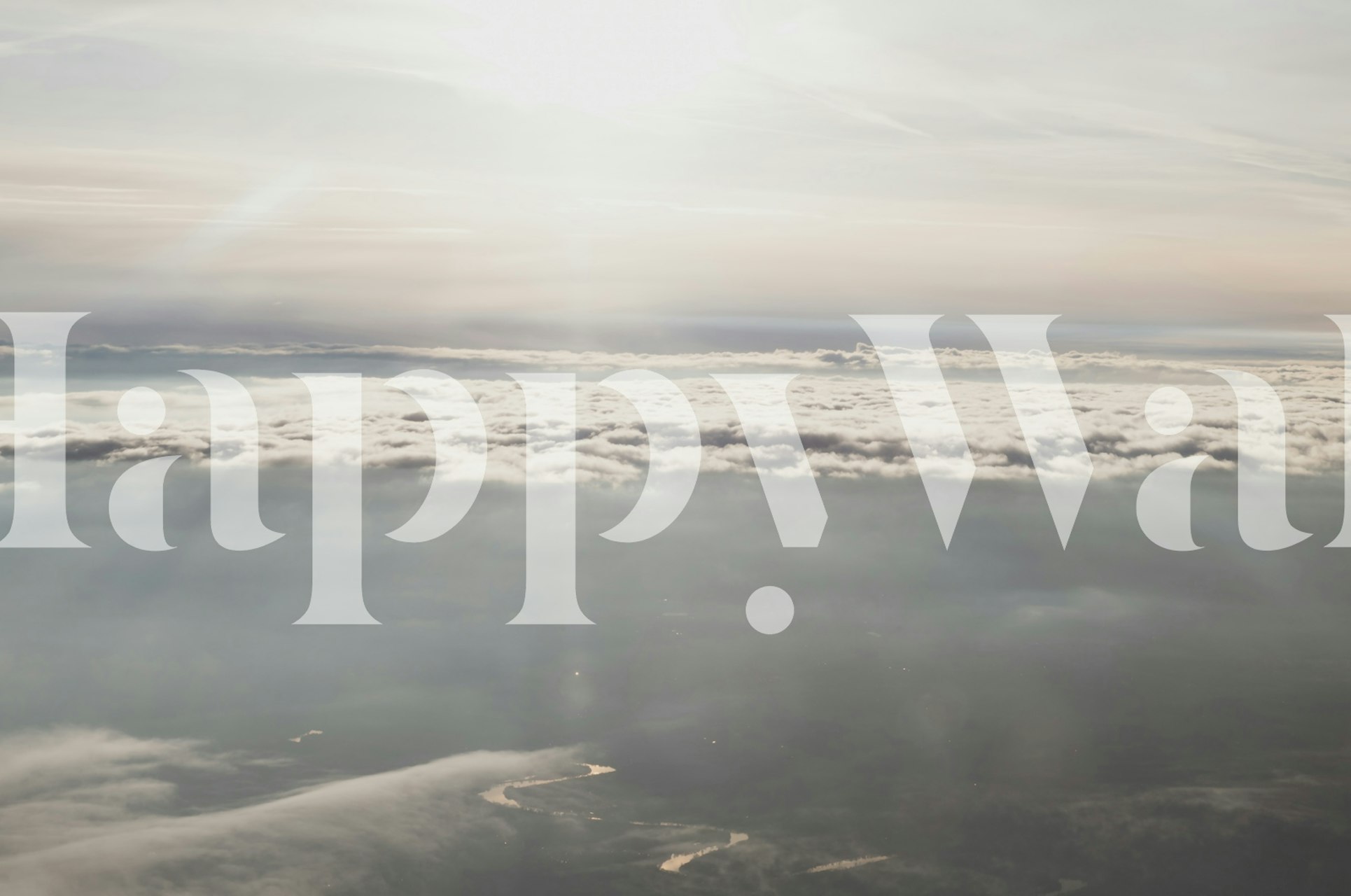 Drømmende skyer vægpapir i et rum