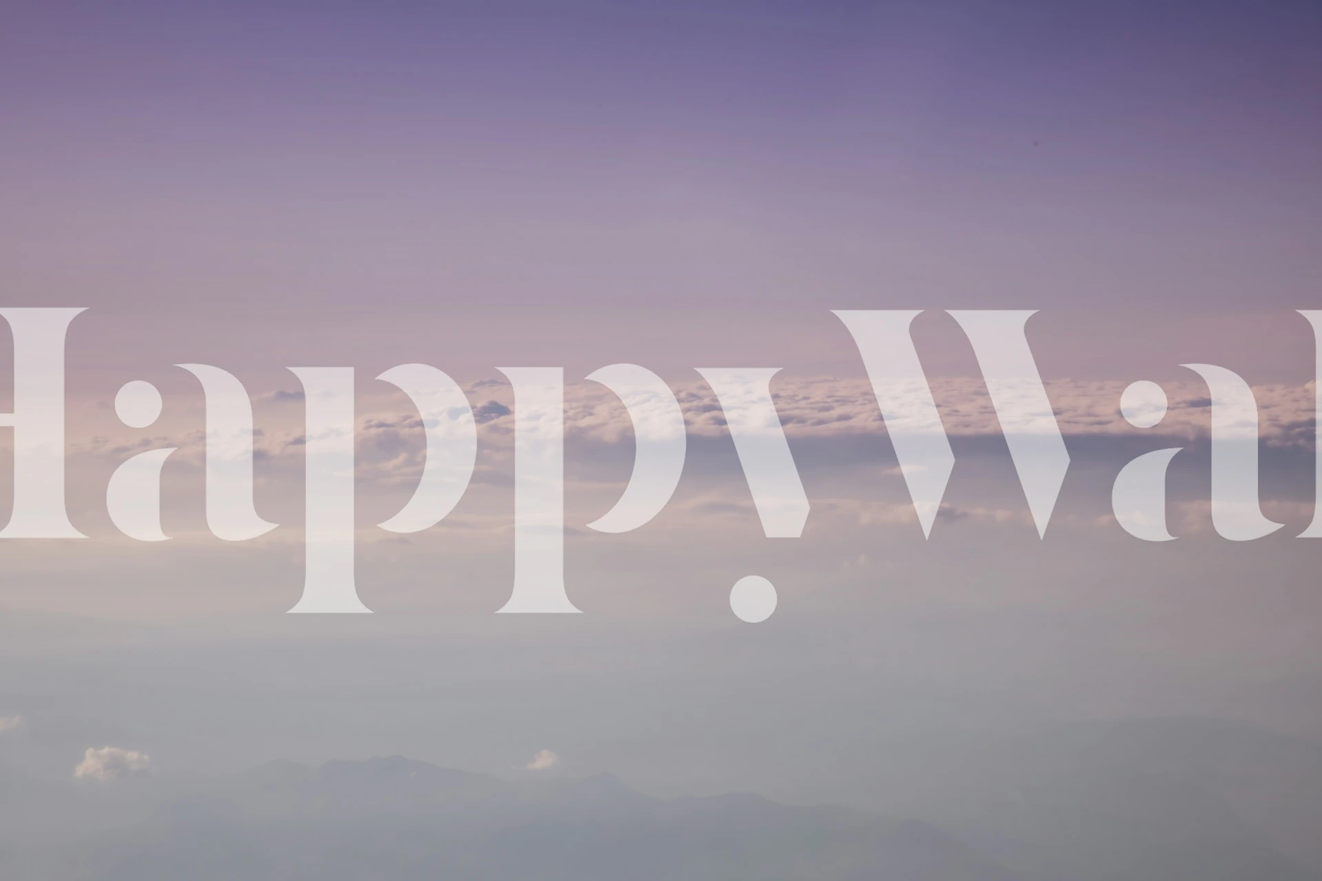 Dreamy purple sky with soft clouds wallpaper