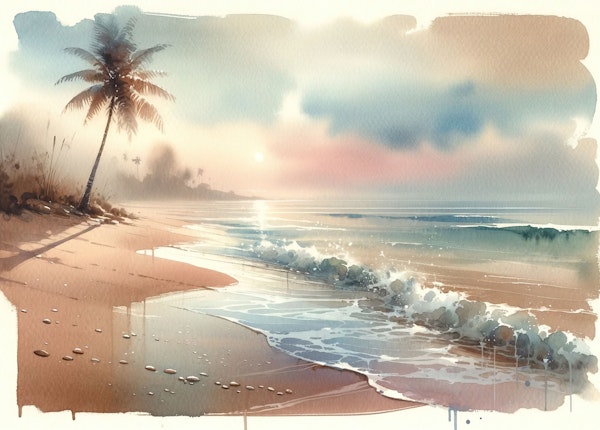 Calm Tropical Beach Sunrise